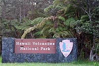 Hawaii Volcanoes National Park Entrance